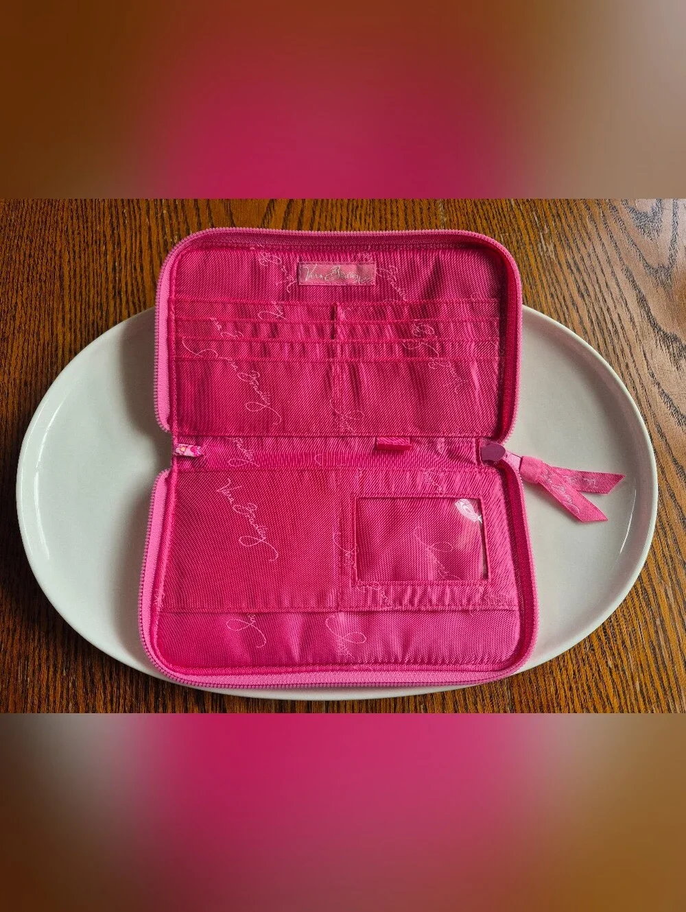 Vera Bradley Petal Pink Crossbody Bag With Matching Wallet